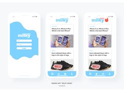 Дизайн мобильного приложения "Milky"