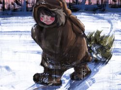 Ребенок в снегу