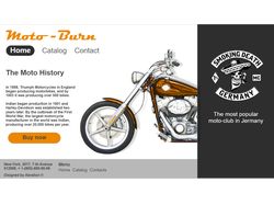 Дизайн сайта для мото-магазина Moto-Burn