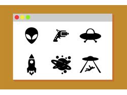 Иконки на тему UFO