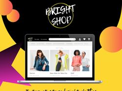 Концепт интернет магазина яркой одежды Bright Shop