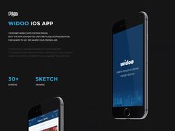 Дизайн приложения для социальной сети Widoo