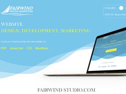 Дизайн веб-студии. WebStudio FairWind