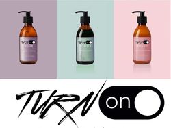 Логотип косметического бренда "Turn on"