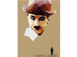 Векторная иллюстрация портрета Чарли Чаплина