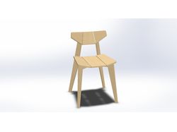 Дизайнерский стул из 4х деталей.