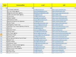 Сбор базы Email адресов турагенств Армении
