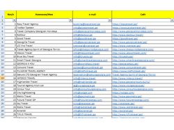 Сбор базы Email адресов турагенств Грузии