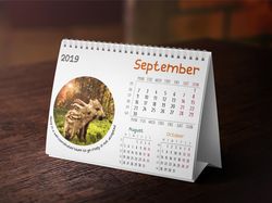 Desk calendar 2019