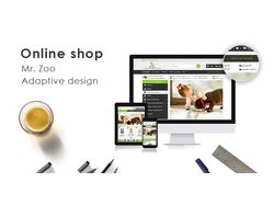 Адаптивный дизайн интернет-магазина "Mr.Zoo"