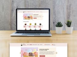 Дизайн главной страницы онлайн-магазина капкейков