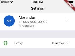 Flutter telegram iOS UI clone