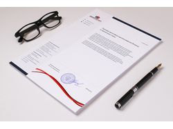 Бланк и визитка для строительной компании. 2М