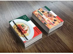 Дизайн визитки пицерии