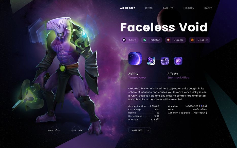 Войсес оф войд игра. Faceless Void Dota 2. Faceless Void способности. Faceless Void Dota 1. Faceless Void катакомбы.
