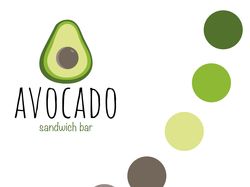 Concept logo for sandwich bar Avocado