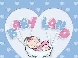 Логотип магазина детской одежды "BabyLand"