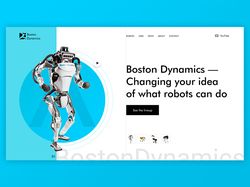 Дизайн сайта BostonDynamics. Концепт