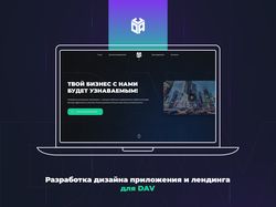 Разработка дизайна приложения и лендинга для DAV