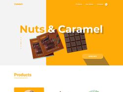 Дизайн сайта по продажам шоколадов.