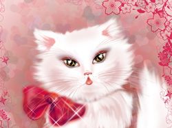 Открытка с кошкой