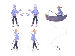 Дизайн персонажа "Старик и море"