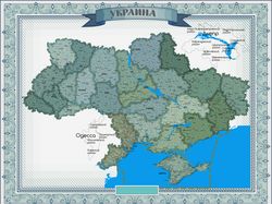 Деталізована мапа України