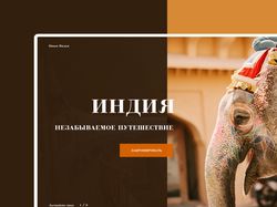 Дизайн сайта для путешествия по Индии