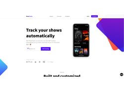 Landing Page "ShowTrackr"
