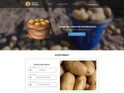 Дизайн сайта "Продажа картофеля" Иркутская область