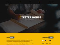 Zester House - website for building company