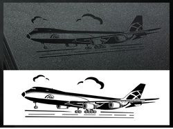 Иллюстрация самолета для тиснения