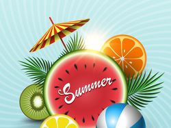 Векторный макет баннера на тему "лето" "отпуск"