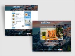 Дизайн сайта ресторана доставки Santorini
