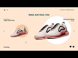 Дизайн и анимация страницы товара Nike