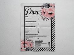 Прайс салона красоты "Diva"