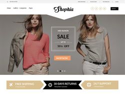 "Отзывчивая" верстка интернет-магазина Shophia