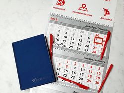 Календари, ручки с УФ печатью, ежедневники