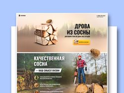 Дизайн сайта для компании по доставке дров
