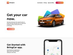 Дизайн сайта Каршеринга "BringCar"