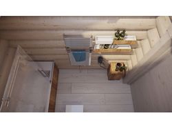 Интерьер деревянного дома из сруба