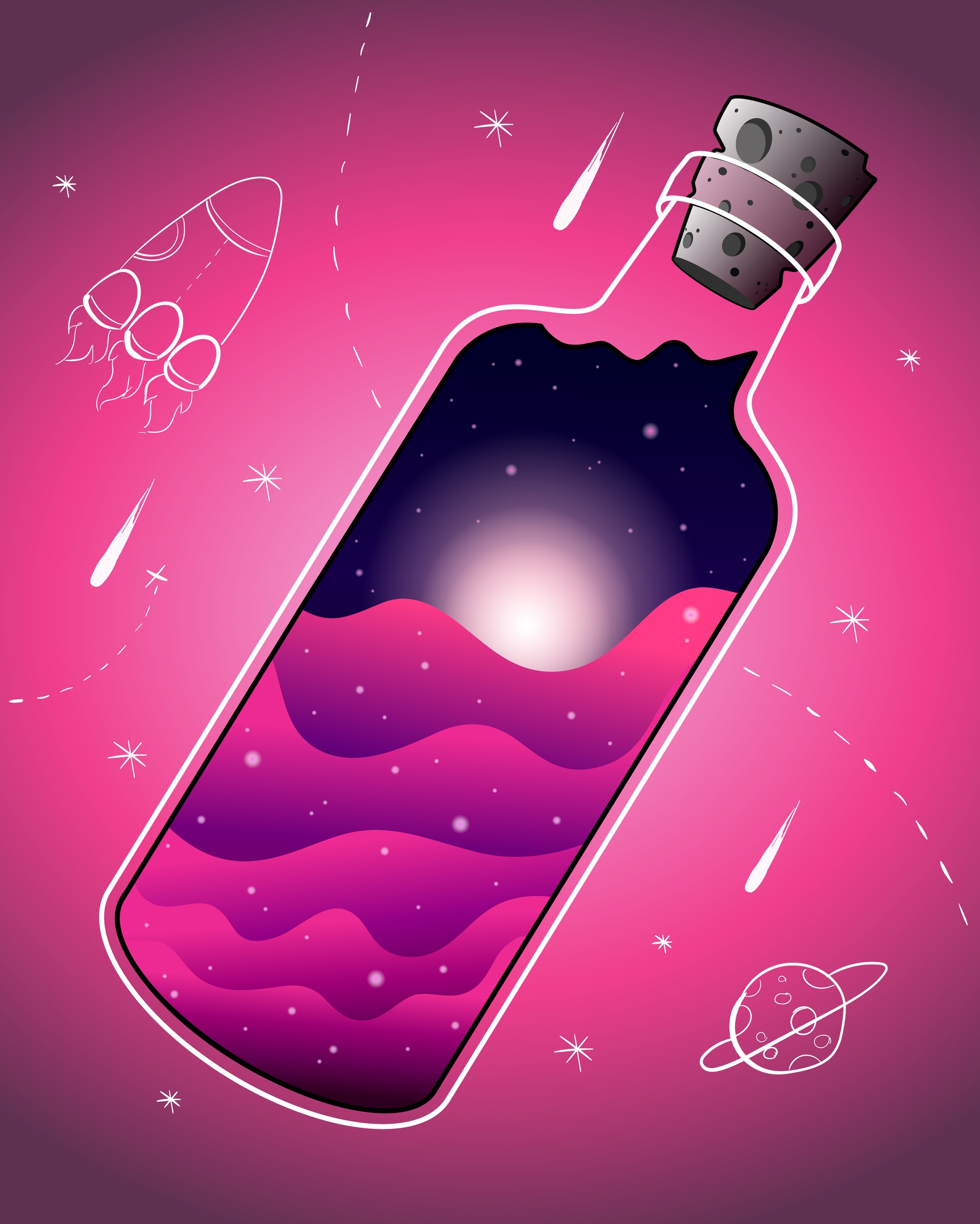 Space in bottle