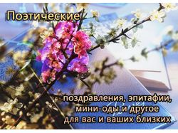 Адресные поэтические поздравления, эпитафии и т.д.