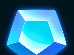Иконка голубой кристалл