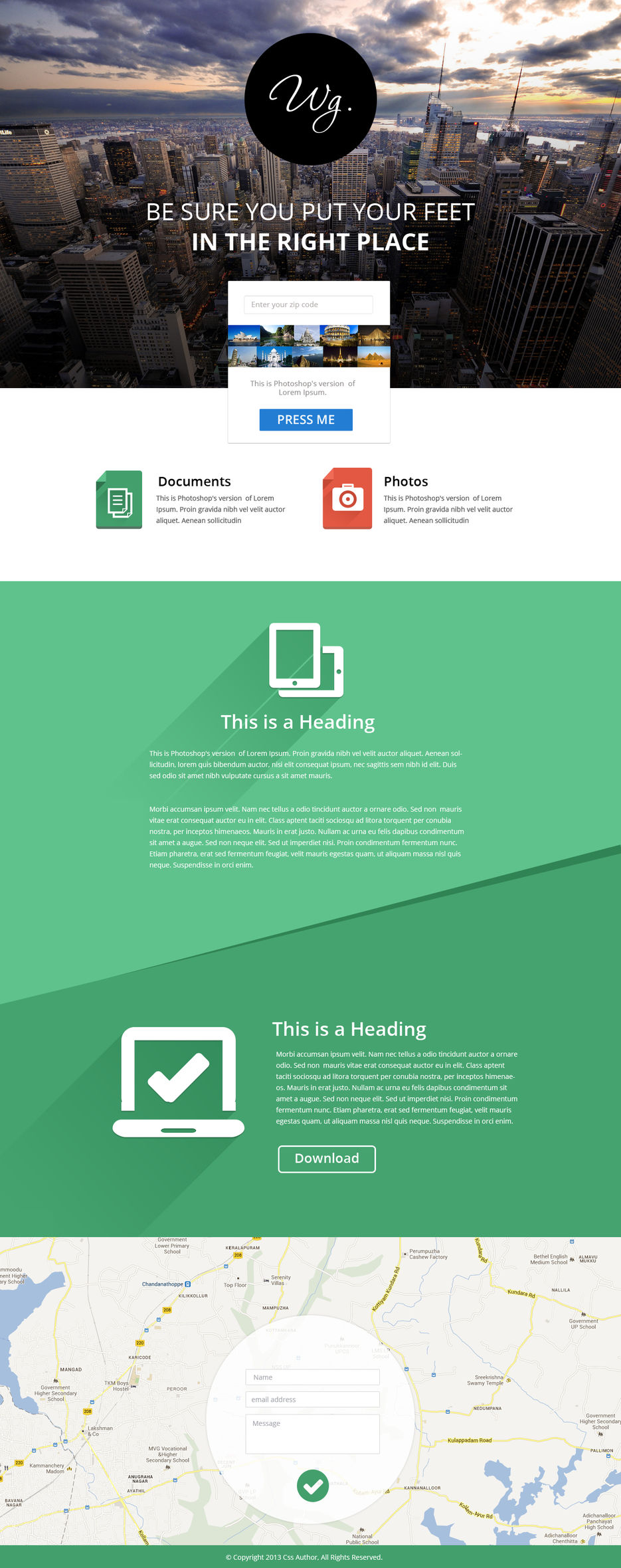 Single Page Website Template PSD - cssauthor.jpg