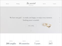 Landing page для свадебного агентства.