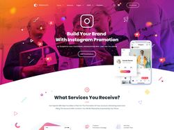 Instagram Promotion Webdesign