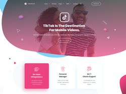 Tik-Tok Promotion Webdesign