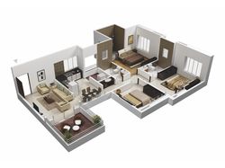 Стилистическое  решение интерьера, 3d  планировка