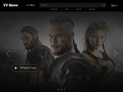 Design website for TV show video watching